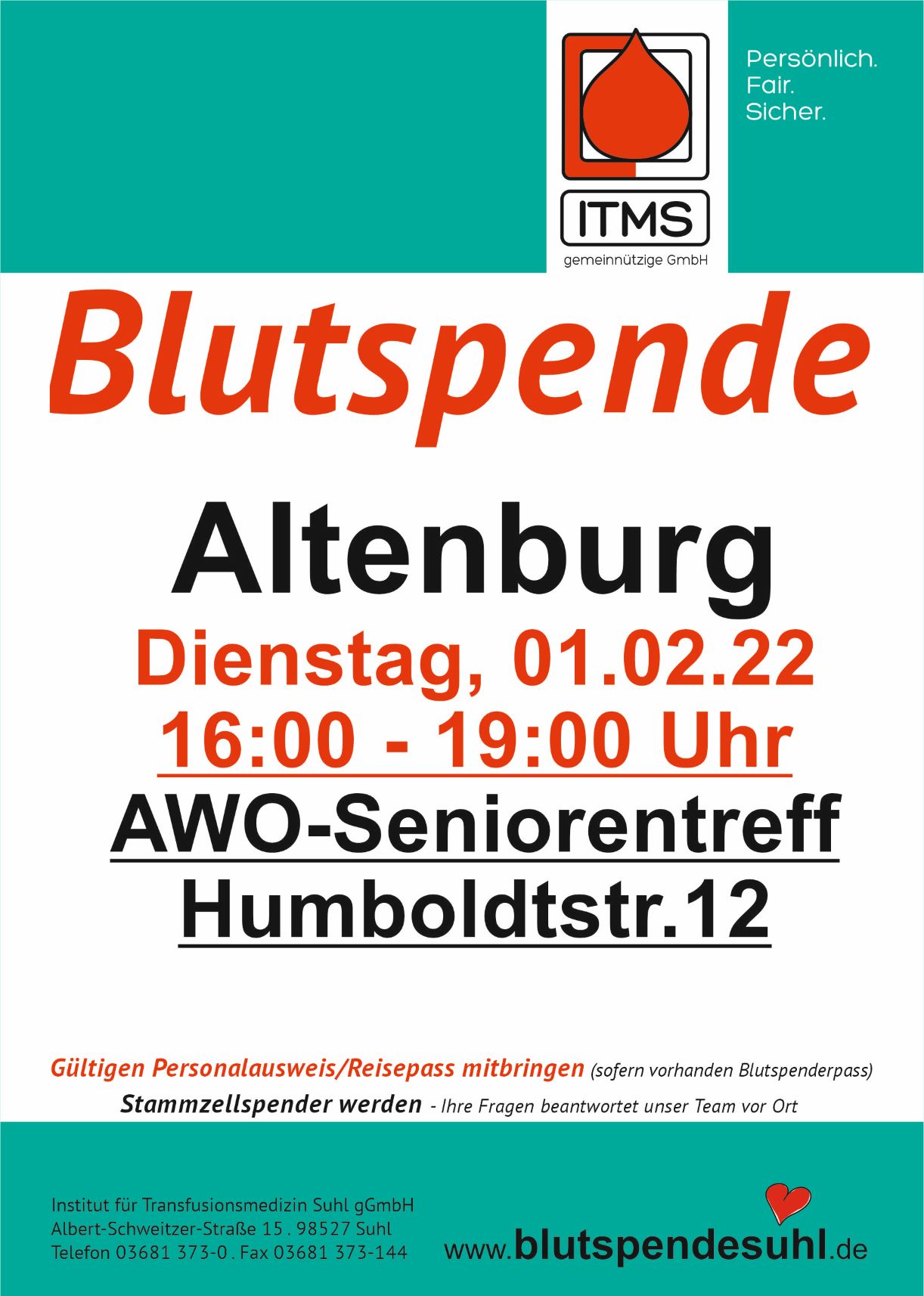 Plakat Blutspende