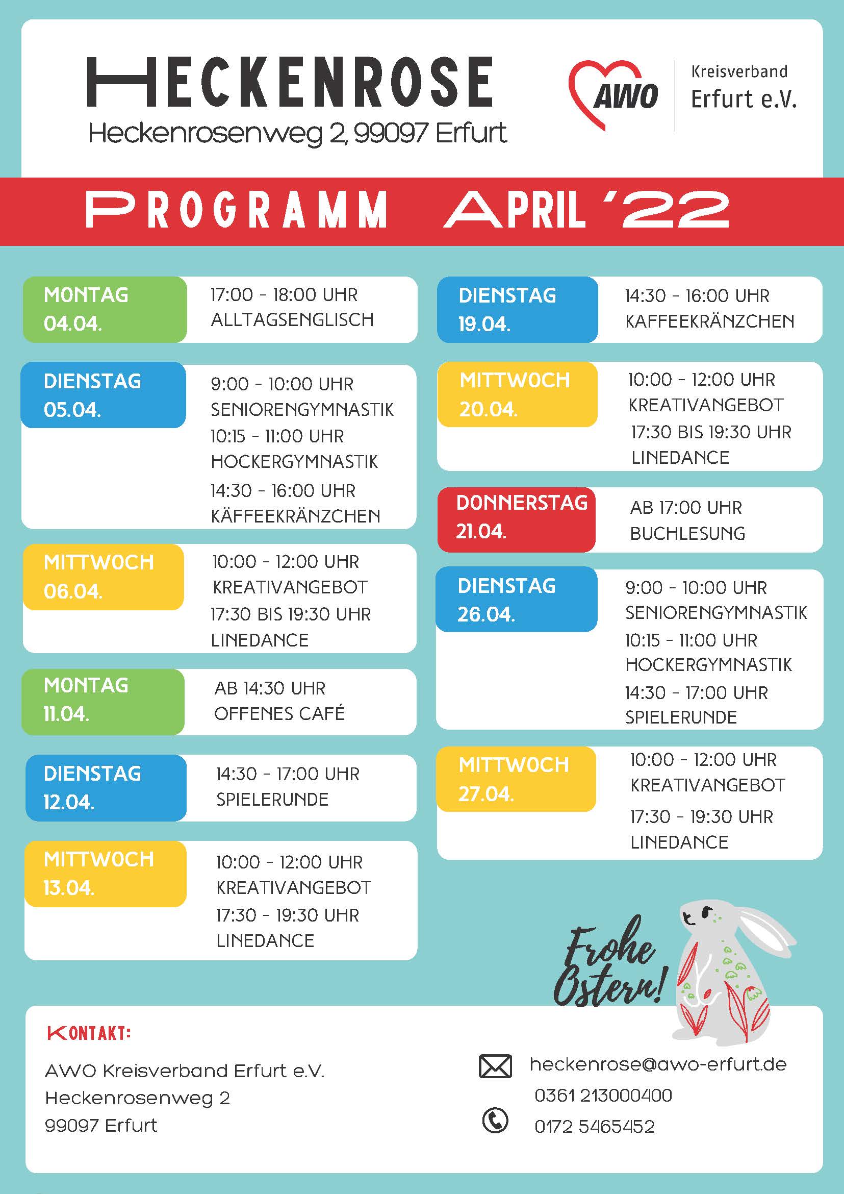 Monatsplan April