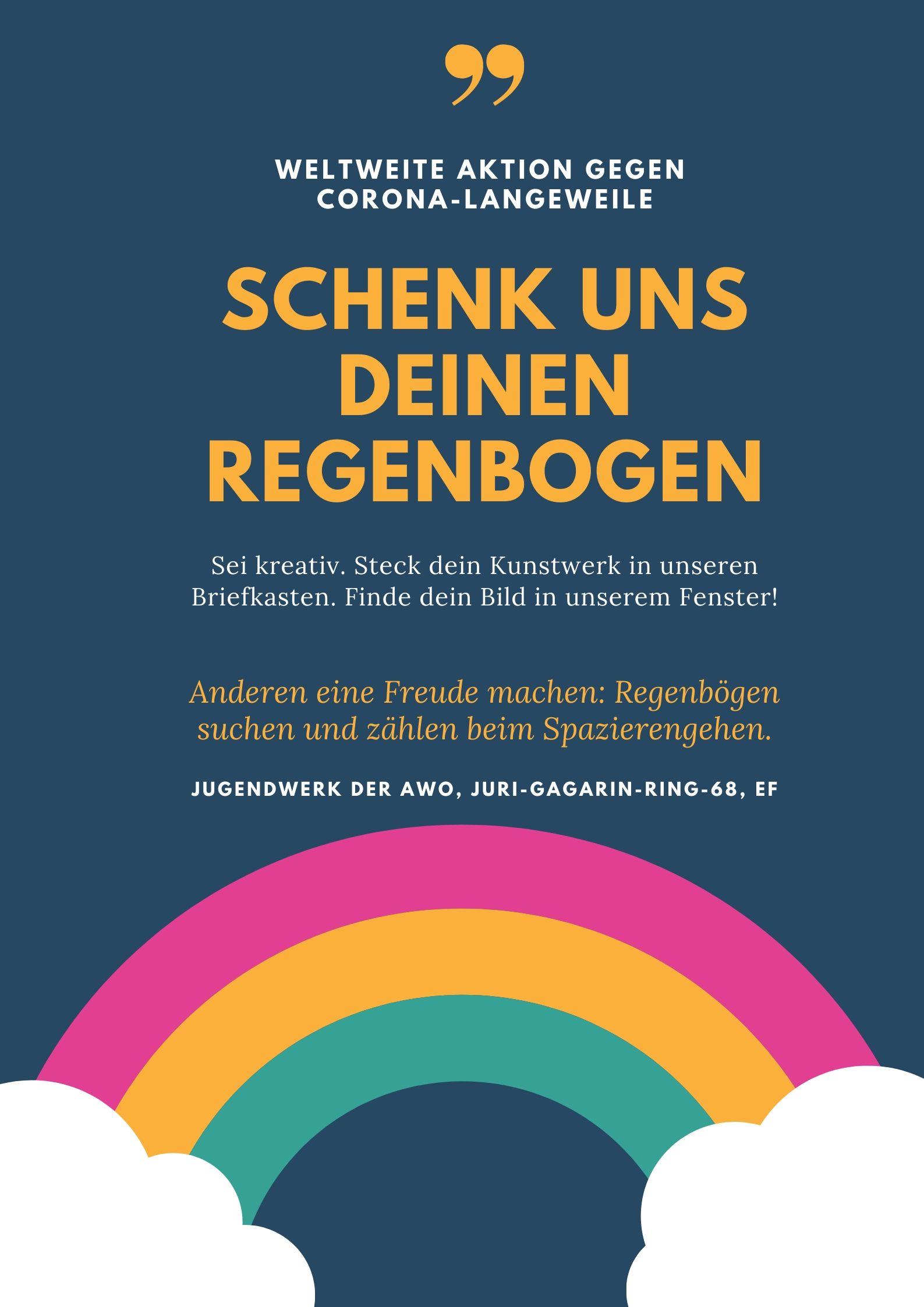 Regenbogen-Aktion in Erfurt